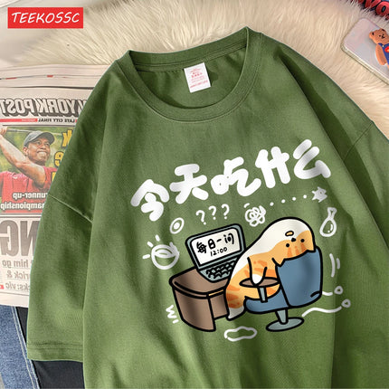 Funny Comic Cat Cotton Women's T-Shirts Cartoons Prints T-Shirts Soft O-Neck Oversize Short Sleeve Tops Summer Women's Clothes