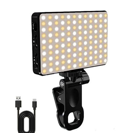 LED Selfie Light 120 LED 3000Mah Rechargeable Phone Light Clip 3 Light Modes Ring Light for Phone iPad Camera Laptop Selfie