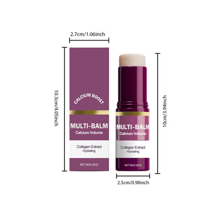 Calcium Volume Multi Balm Stick Collagen Moisturing Face Cream Stick Hydrating Firming Anti-Wrinkle Eye Lip Neck Face Skincare