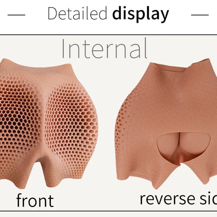 Silicone Buttock Thick Hips Panties Fake Butt Silicone Buttock Cospaly Drag queen Crossdressing Honeycomb