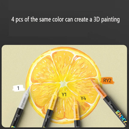 enmy Black box Direct Liquid acrylic markers with paper 24-80 colors soft head colorful painting pen DIY Paint Marker