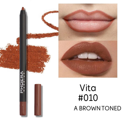 12 Colors Matte Lip Liner Pencil Sexy Red Contour Tint Lipstick Pen Lasting Non-stick Cup Lipsticks Moisturising Lips Cosmetics