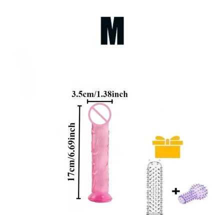 Realistic Dildos, Pink Dildo with Strong Suction Cup for Women,Adult Sex Toys，toys for Sexuals，safer Sex Products，anal Plug，dick