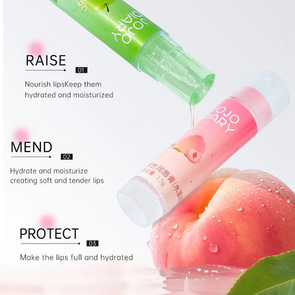 Coconut Hydrating Lip Balm Transparent Colorless Grape Apple Fruity Lip Care Moisturizing Anti-Dry Peach Jelly Lip Balm Makeup