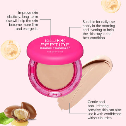 Peptide Bounce Balm Foundation Lasting Full Coverage Concealer Covers Spot Blemishes Brightening Oil Control Makeup Base Cream