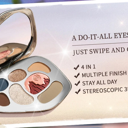 CATKIN Eyeshadow Blush Full Face Matte Shimmer Glitter High Pigmented Face Highlighter Shading Powder