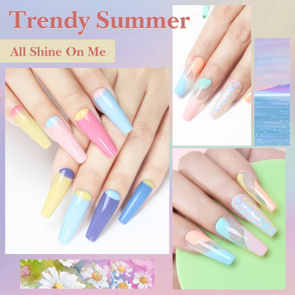 Parkson 8ml HEMA TPO FREE Color Gel Nail Polish Nude Pink Red Green Collection Nail Gel Polish Glitter Soak Off UV LED Gel