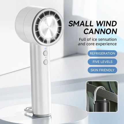 Lenovo Handheld Small Fan Refrigeration Air Conditioner Portable Silent Highspeed Led Display High Wind Power USB Charging Fan