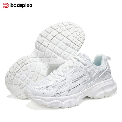 Baasploa Women Casual Sneakers Lightweight Mesh Breathable Sport Shoes Comfort Soft Walking Shoes for Women Non-Slip Outdoor
