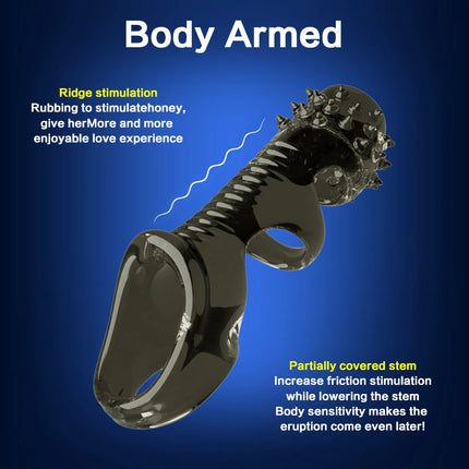 Cock Ring Adult Supplies For Men Spike Cock Sex toys For Men Penian Rings Delayed Ejaculation Linen Nozzle Sleeve For Penis