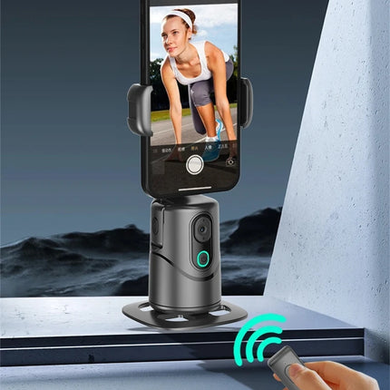 FGCLSY Automatic facial tracking phone holder with remote control and gesture control, 360 ° rotating phone camera holder