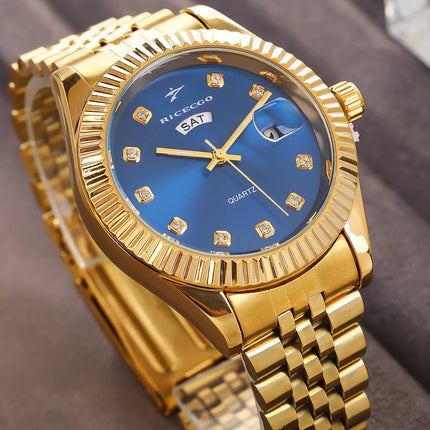 Men's Sport Wristwatches Casual Simple Fashion Calendar Week Quartz Watch Male Watches Reloj for Christmas New Year Gifts