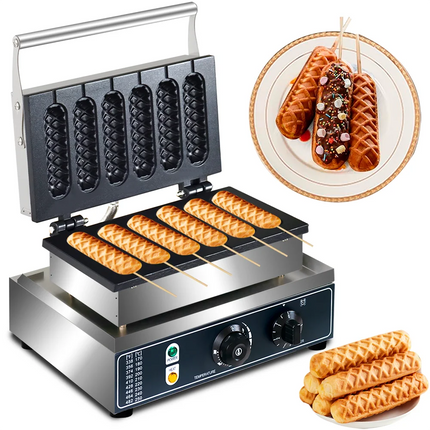 HPH2O Electric Waffle Maker French Crispy Stick Corn Cob Stick Baking Machine 1550W  Hot Dog Machine Kitchen Appliance