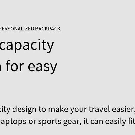 Trendy Backpack, Unisex Casual Backpack, Outdoor Short-Trip Travel Bag, Personalized Laptop Backpack, Large-Capacity Multi-Functional Storage Bag