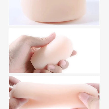 EGG Adult Male Masturbator, Portable Mini Pocket Stroker, Discreet Reusable Silicone Cup for Men