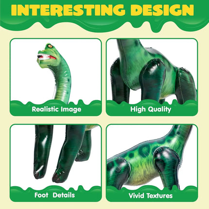 JOYFY 51" Brachiosaurus Inflatable Dinosaur Toy Party Decorations for Kids and Adults Birthday Party Chirstmas Gift