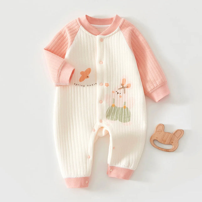 0-18 Months Newborn Baby Pure Cotton Onesie Baby Girl Cute Warm Autumn Winter Jumpsuit Infant Boy Fashion Outdoor Wear Romper