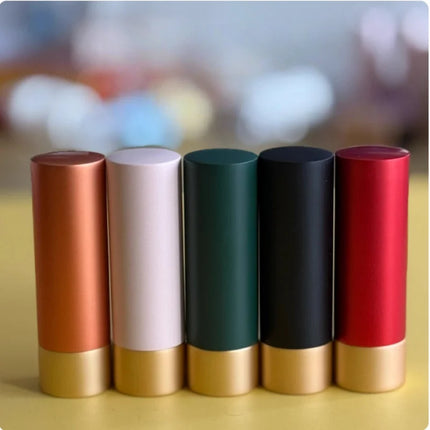 10-50pcs 12.1mm Matte Green/Black Lipstick Tube Empty Round Lipsticks Shell Aluminum Empty Lip Balm Tubes DIY  Makeup Tools