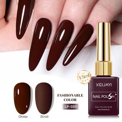 Colored Square Bottle Nail Varnish Gel 60 Colors Gloss Matte Ice-clear Nail Polish Fruit Green Nail Art Soak Off UV Gel Lacquer