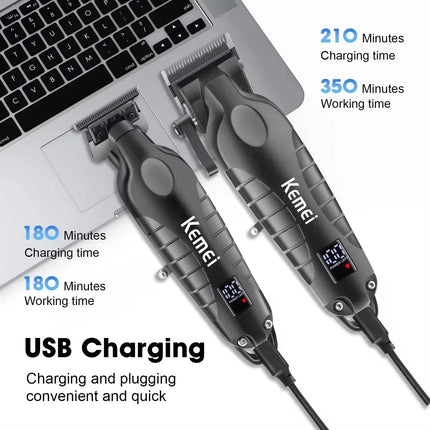 Kemei New Professional Cutting Machine Electric Shaver Hair Trimmers with LCD Display Men's Hair Clipper KM-2290 KM-2293 KM-T95