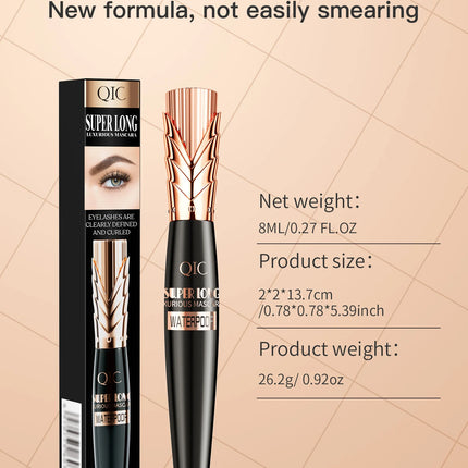5D Black Waterproof Mascara Lengthens Eyelashes Extension Thick Silk Fiber Mascara Female Makeup Eye Cosmetics Tools for Gifts