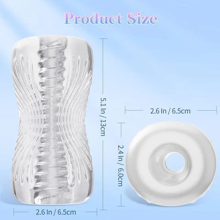 Manual Male Transparent Masturbator Cup Penis Stimulation Machine Vagina Blowjob  Adult Endurance Exercise Pocket Sex Toy 18+
