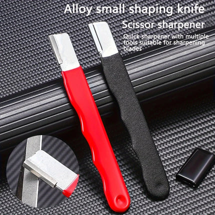 Professional Tungsten Diamond Ceramic Knife & Scissors Sharpener for All Blades - Kitchen & Garden Shears Sharpening Tool