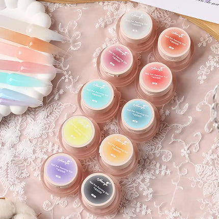 1Jar Cushion Patting Gel Polish Ombre Black White Peach Pat Pat Gel Nail Polish Drawing Liner French Nail Cushion Gradient Gel