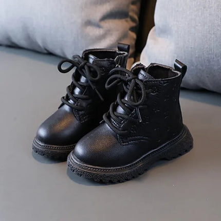 Bota Kid Boots Kid Fashion Boots Autumn Winter Boys British Plush Short Boot Girl Ankle Boots French Boy/ Girls Boot Kid Shoes