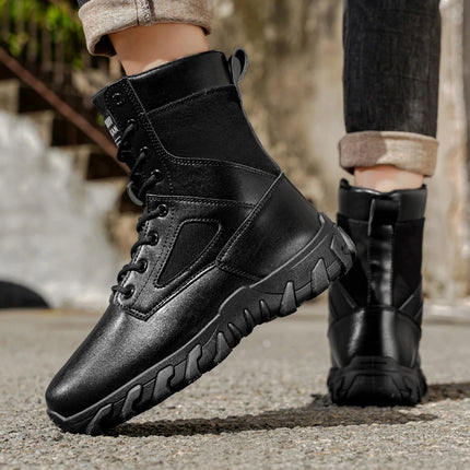 Men's high-top boots, casual sports shoes, outdoor camouflage, wear-resistant, trendy and fashionable men's boots