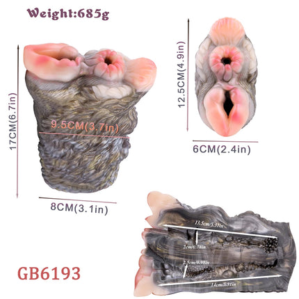 GEEBA Dual Channel Soft Silicone Male Masturbator Realistic Vagina Pocket Pussy Men's Stroker Adult18+ Onahole Sex Toys For Men