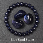 27 Blue Sand Stone / 17cm-6.7inch / 8mm beads