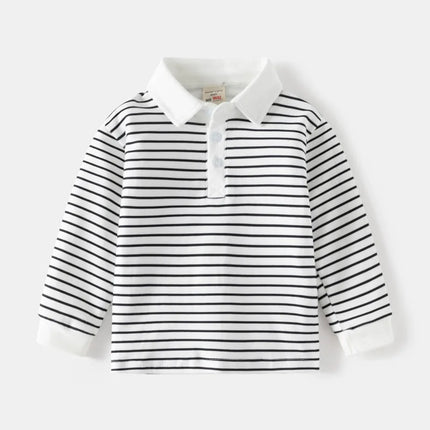Boys Clothes Long Sleeve Polo Shirts for Kids Baby Tops Pure Cotton Sport Tops Spring Autumn Lapel Sweatshirts Children Clothing