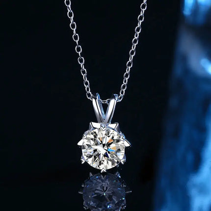 Sterling Silver 925 Moissanite Pendant Necklace For Women Trendy Design D Color VVS Pass Diamond Test Jewelry Gift GRA