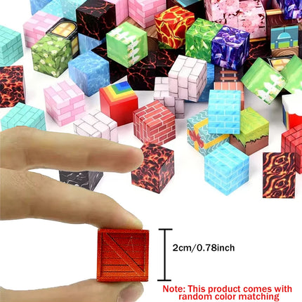 HUIQIBAO Random 50-300PCS Magnetic STEM Educational Building Blocks Kids Boys Girls DIY Puzzle Sensory Magnet Cube Gift