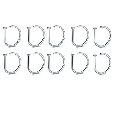 Fake Nose Ring Hoop Lip Labret Ring for Women Non Pierce Hoop Nose Ring  Septum Hoop  Ring Tragus Rook Ring Non Piercing Jewelry