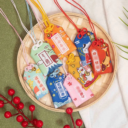 1pc Charms Wealth Bag Omamori Pray Health Safety Lucky Pendant Imperial Amulet Guard Keychain Couple Gift Fortune Beauty