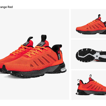 Baasploa Men Running Shoes Lightweight Breathable Jogging Sport Shoes Male Lace-up Fashion Comfort Casual Sneakers Non-slip