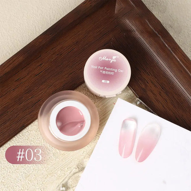 1Jar Cushion Patting Gel Polish Ombre Black White Peach Pat Pat Gel Nail Polish Drawing Liner French Nail Cushion Gradient Gel