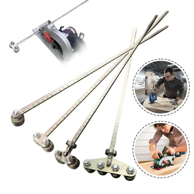 Upgrade Single/Double/Inline Bearing Circular Saw Guide Ruler Electric Saw Positioning Caliper Multi-Purpose Woodworking Tool