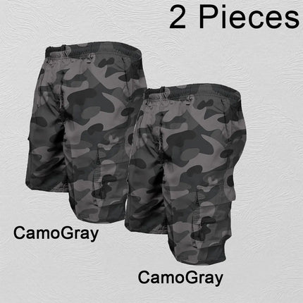 Fashion Men's Cargo Shorts Mens Casual Pants Casual Big Pocket Sports Slacks Cargo Panels Trousers Plus Size for Male