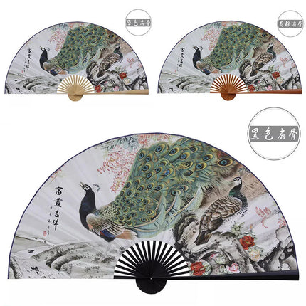 50x88cm Large  Painting Paper Fan Wall Hanging Decorative Folding Fan Office Hall Home Living Room Decorative Fan Ventilador