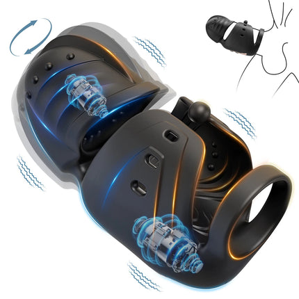 Male Sex Toys Vibrator Masturbators Penis Stroker 10 Vibrating 360° Rotation Blowjob Training Men's Adult Supplies Toys for Men