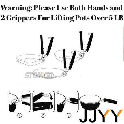 Hot Dish Plate Bowl Clip Clamp Gripper Hot Pot Pan Bowl Holder Handle Plate Tongs for Various Container Sizes Kitchen Tools