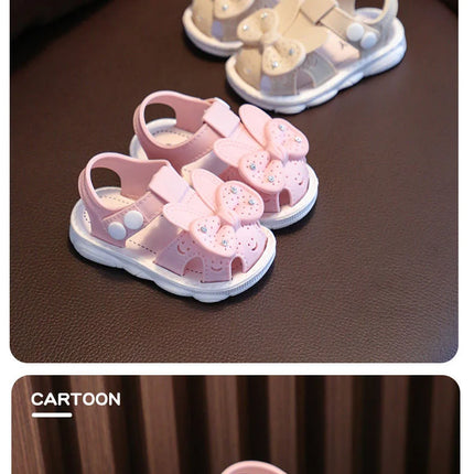 Solid Bow Children's Summer Shoes Cute PVC Beach Non Slip Sandals For Baby Girls Footwear Soft Infant Kids Fashion Sandals