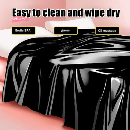 Waterproof Sex Sheets Wetlook Bed Cover for Couples Adult Game Lubricants Compatible Flirt Bondage Tool for Wet Play