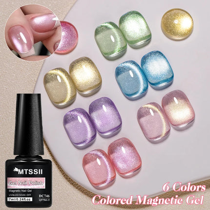 Light Flow Colored Cat Magnetic Gel Nail Polish Jelly Glitter Magnetic Semi Permanent Soak Off UV Gel Varnish Nail Supplies DIY