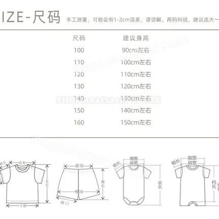2pcs Pokemons Short-sleeved Shorts Summer Thin Waffle Clothes Suit Cartoon Anime Gengar Charmander Print Clothing Birthday Gift