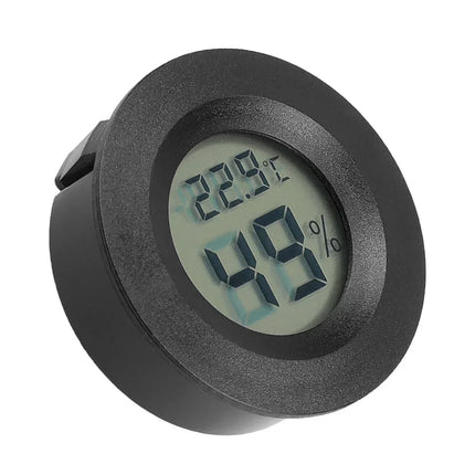 1~10PCS +70°C Mini LCD Digital Thermometer Hygrometer Round Temperature Humidity Tester Sensor Detector For Freezer Cigar Box