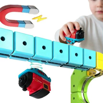 Plastic Magnetic Tracks Train Smooth Steady Driving Anti-gravity Magnetic Train Diecast Toy Intelligent Toy Railway Track Toys